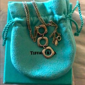 Sterling Silver Triple Square Cushion Necklace